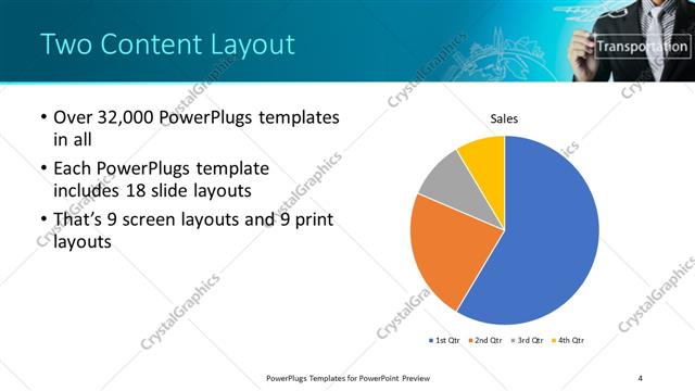 Two Content presentation slide layout