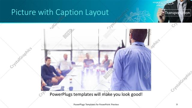 Picture with Caption presentation slide layout