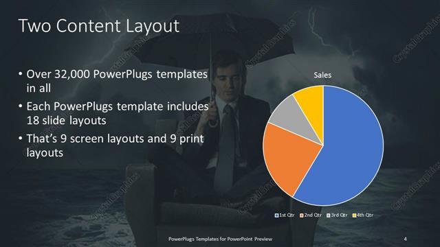 Two Content presentation slide layout