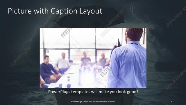 Picture with Caption presentation slide layout