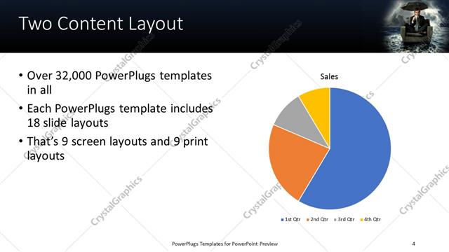 Two Content presentation slide layout