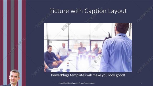 Picture with Caption presentation slide layout