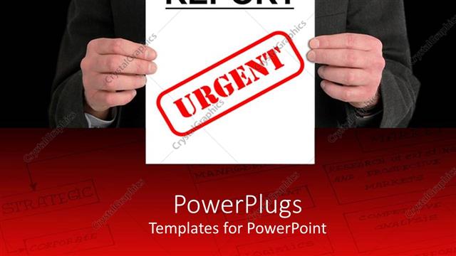  Presentation with paper - A business man hand holding a paper with the text 