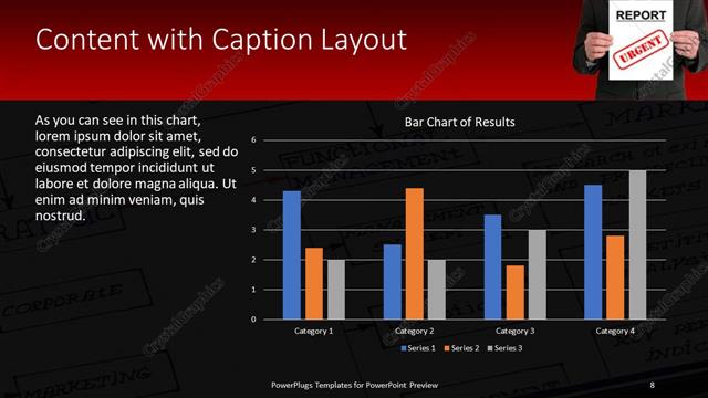 Content with Caption presentation slide layout