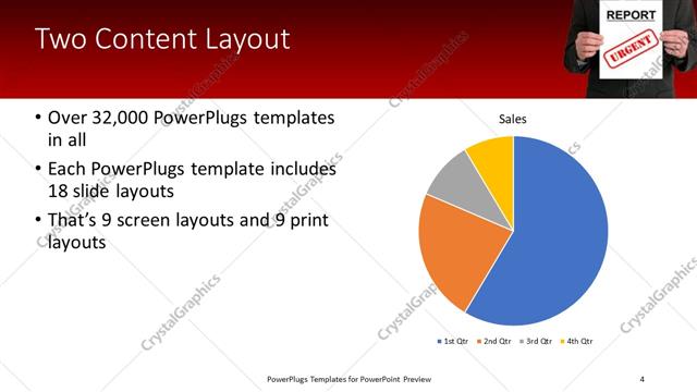 Two Content presentation slide layout