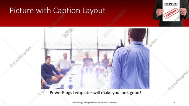 Picture with Caption presentation slide layout