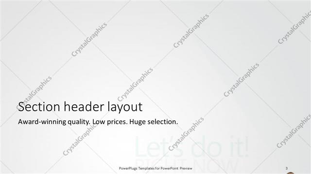 Section Header presentation slide layout