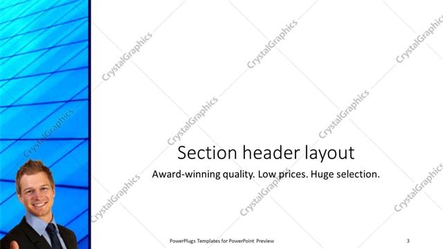 Section Header presentation slide layout