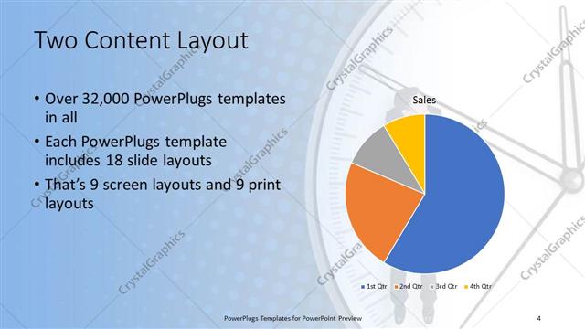 Two Content presentation slide layout