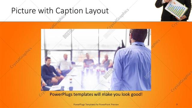 Picture with Caption presentation slide layout
