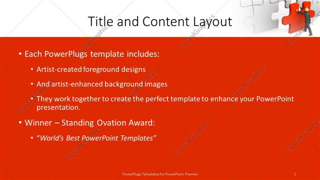 Title and Content presentation slide layout