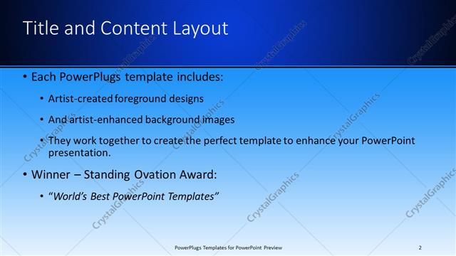 Title and Content presentation slide layout
