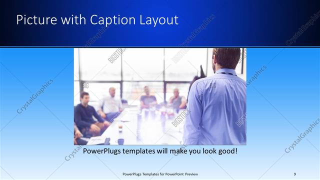 Picture with Caption presentation slide layout