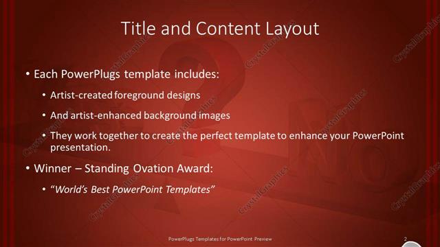 Title and Content presentation slide layout