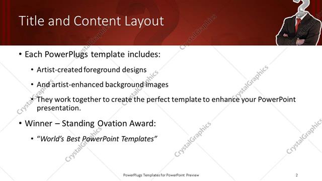 Title and Content presentation slide layout