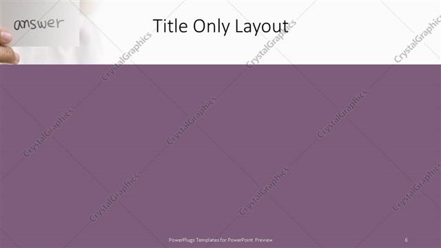 Title Only presentation slide layout