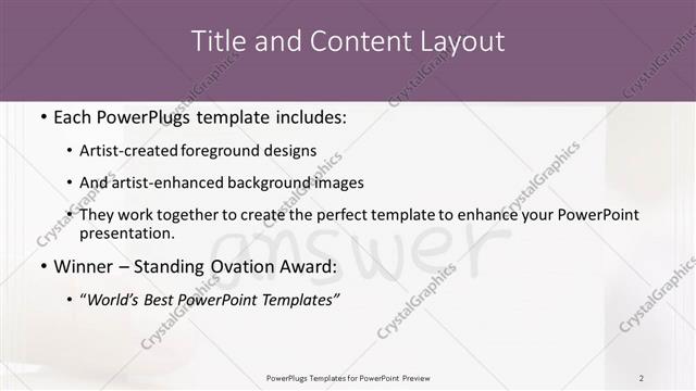 Title and Content presentation slide layout
