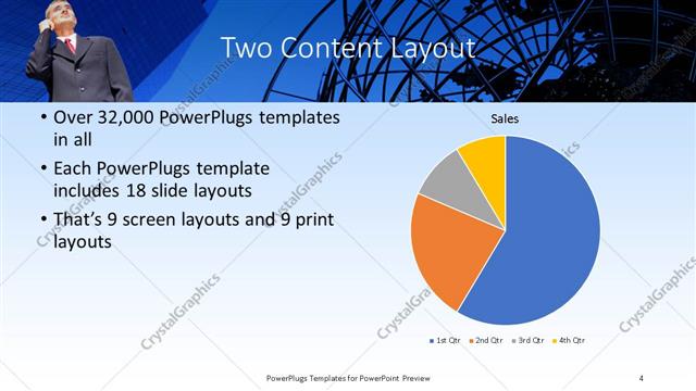 Two Content presentation slide layout