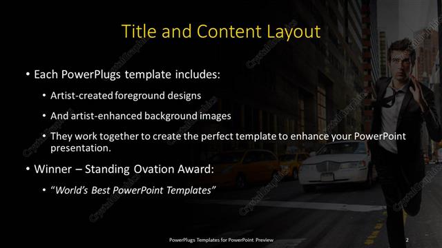 Title and Content presentation slide layout