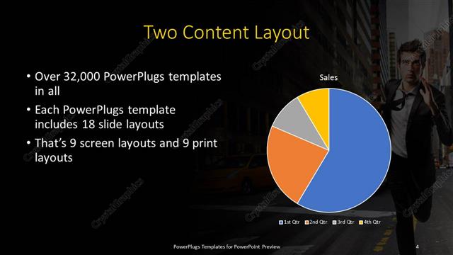 Two Content presentation slide layout