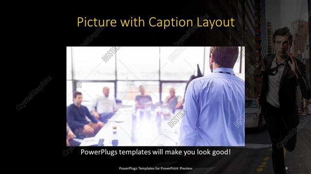 Picture with Caption presentation slide layout