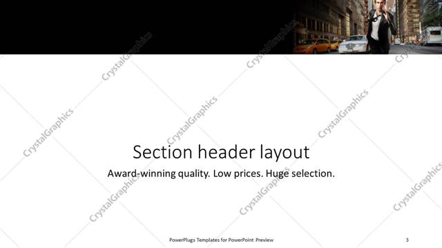 Section Header presentation slide layout