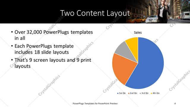 Two Content presentation slide layout