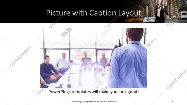 Picture with Caption presentation slide layout