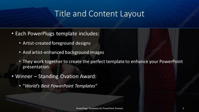 Title and Content presentation slide layout