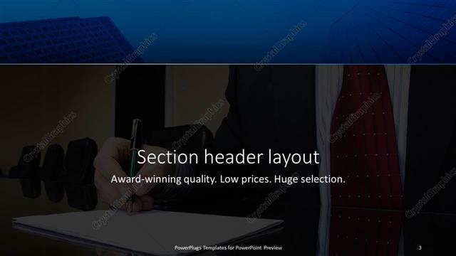 Section Header presentation slide layout