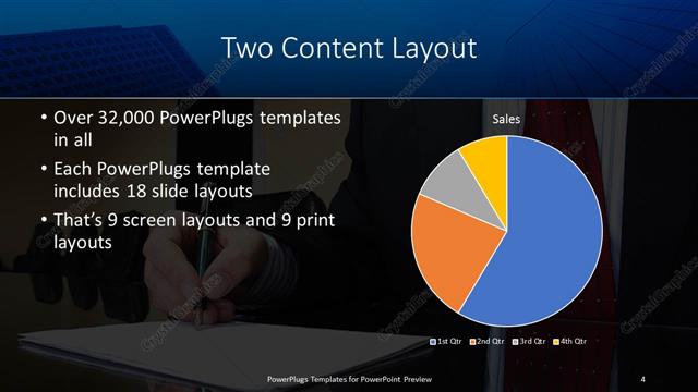 Two Content presentation slide layout
