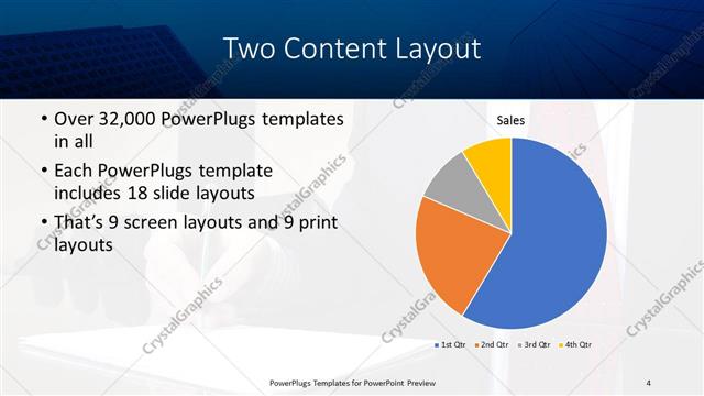 Two Content presentation slide layout