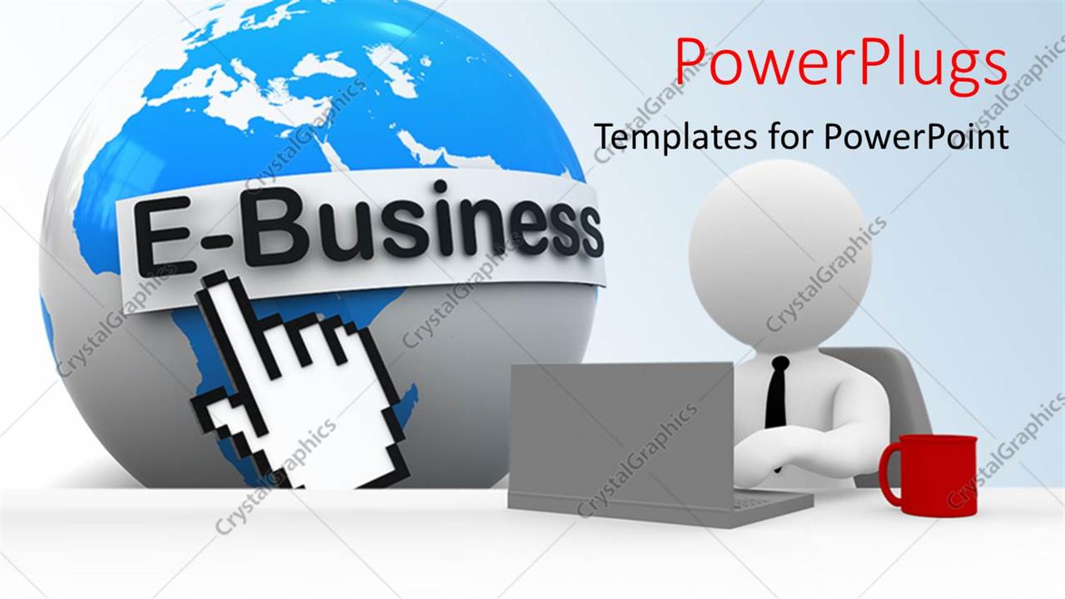 Featuring Business Man is Sitting at his Workplace