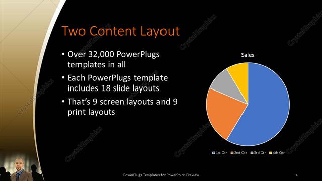 Two Content presentation slide layout