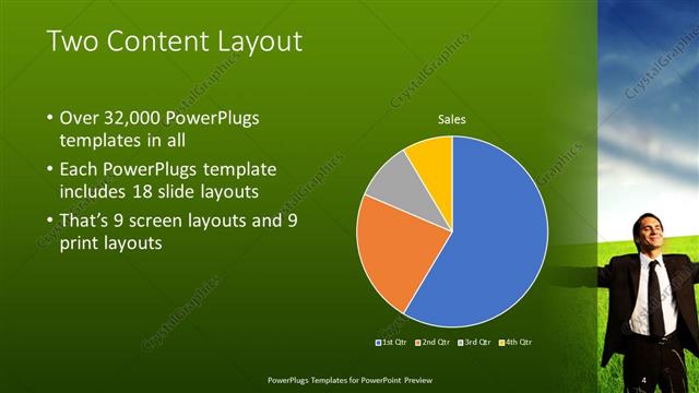 Two Content presentation slide layout
