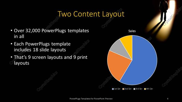 Two Content presentation slide layout