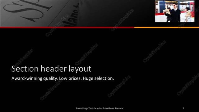 Section Header presentation slide layout