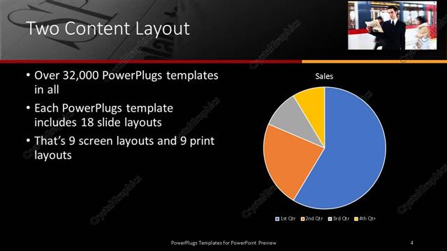 Two Content presentation slide layout
