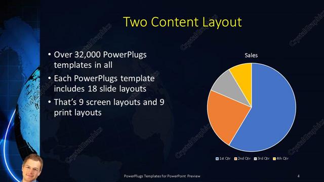 Two Content presentation slide layout
