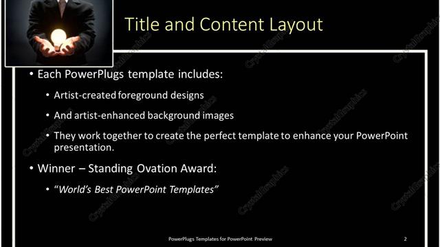 Title and Content presentation slide layout