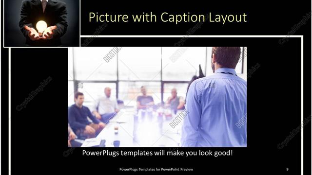 Picture with Caption presentation slide layout