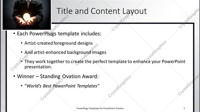 Title and Content presentation slide layout