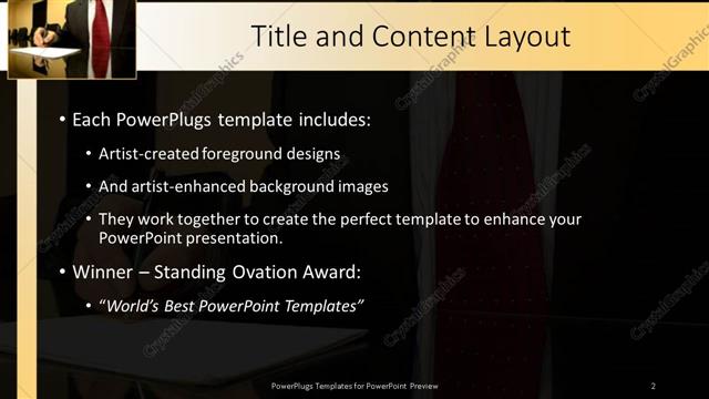 Title and Content presentation slide layout