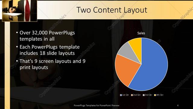 Two Content presentation slide layout