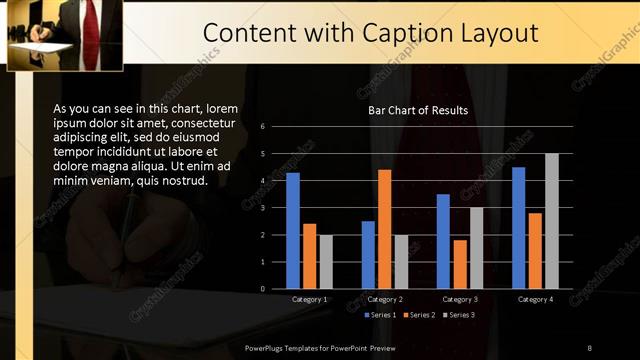 Content with Caption presentation slide layout