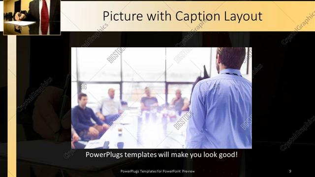 Picture with Caption presentation slide layout