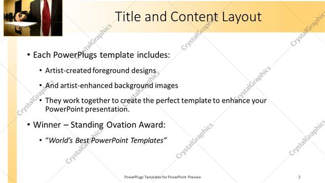 Title and Content presentation slide layout