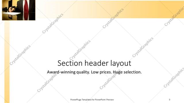 Section Header presentation slide layout