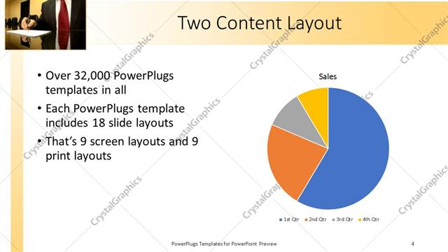 Two Content presentation slide layout