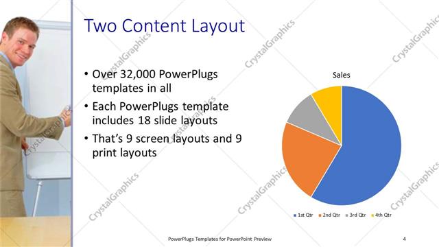 Two Content presentation slide layout